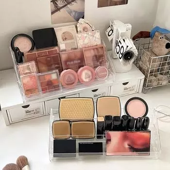 Акриловая стойка для хранения косметики Прозрачная многослойная стойка для демонстрации игрушек для лака для ногтей Органайзер для помады и косметики