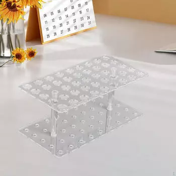 Акриловая стойка для кистей и маркеров для макияжа 20.3x6.8x7.7cm