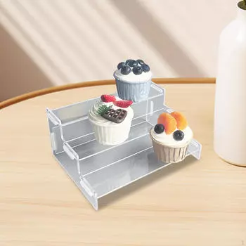 Акриловая стойка для прозрачного дисплея, 3-х уровневая съемная полка для десертов, органайзер для