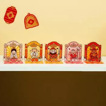 Акриловая стоячая открытка Бог богатства Вэньчан император Тяньши Чжун Куй поклонение украшение для дома и стола украшения для автомобиля A