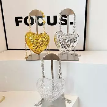 Акриловая сумка Love Fashion женская новая мини иностранная универсальная сумка для ужина гетеросексуальная сумка-мессенджер метеорит one size fits all прозрачный