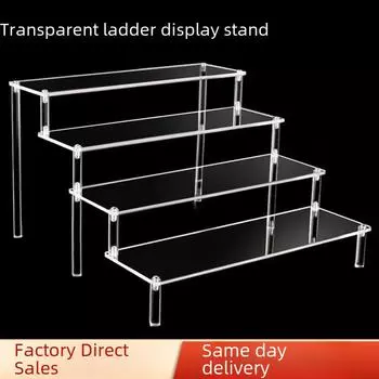 Акриловая трехъярусная ручная стойка для кукол Pop Mart, косметики Jasmine, кошельков и ювелирных изделий