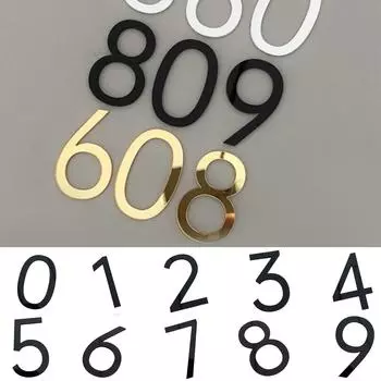 Акриловая трехмерная цифровая креативная номерная табличка Акриловая цифровая дверная табличка One Size