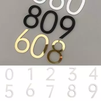 Акриловая трехмерная цифровая креативная номерная табличка Акриловая цифровая дверная табличка One Size