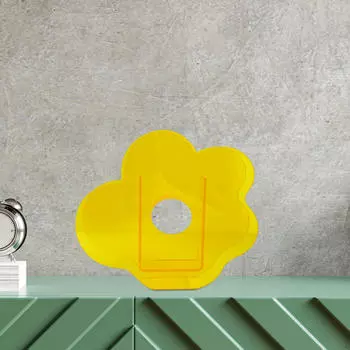 Акриловая ваза, прозрачная ваза для цветов для украшения, современная уникальная Yellow Tulip