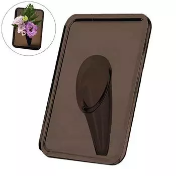 Акриловая ваза-рамка для цветов Современная гидропонная ваза для цветов Настольная подставка для растений Орнамент Домашний подарок Свадебное украшение для центра стола серый