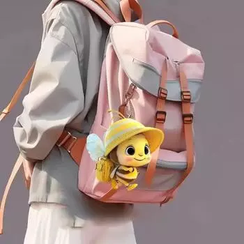 Акриловая желтая пчела, подвесное украшение, зеркало заднего вида для автомобиля, маленькая пчелка, орнамент, брелок, рюкзак, подвеска в виде животного на день рождения