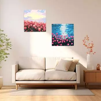 Акриловая живопись по номерам, ручная роспись, холст, живопись, цветы, полный дом, цветы, луна, стразы U4K5 rack for painting-1pc