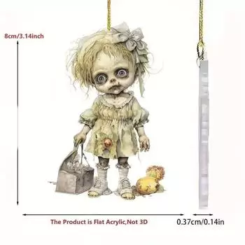 Акриловое очаровательное украшение-зеркало в виде тыквы для Хэллоуина, аксессуары для автомобиля