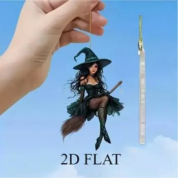 Акриловое плоское 2D Хэллоуин шоу, забавная ведьма ведьминская шляпа шляпа ведьмы шляпа с пауком шляпа волшебника украшение для автомобиля подвеска подвеска для рюкзака