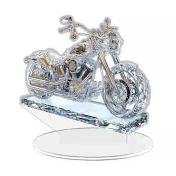 Акриловое украшение в виде искусственного кристалла для мотоцикла, 2D плоское прозрачное украшение для стола в виде мотоцикла