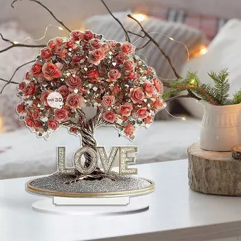 Акриловое украшение в виде розового дерева 2D для центрального элемента отеля и книжной полки Style A