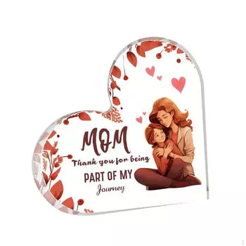 Акриловое украшение в виде сердца, подарок маме, подарок матери, подарок на память, День матери за