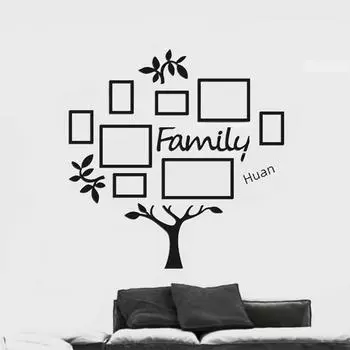 Акриловые 3D-наклейки на стену в виде деревьев: Креативное украшение гостиной, спальни, офиса или диванной зоны. Small 87x89cm чёрный