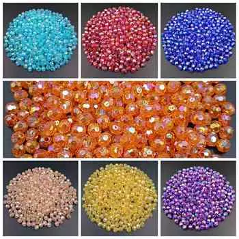 Акриловые AB круглые бусины «сделай сам», материал 100/40 шт. 6/8 мм, прозрачные симфонические бусины ручной работы, цветные бусины, аксессуары 8mm 40pcs/lot разноцветный