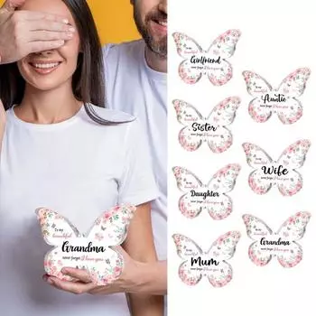 Акриловые бабочки, табличка для мамы, жены, сестры, бабушки, подруги, тети, дочки, бабочки, украшение для рабочего стола, романтический подарок на День матери, фестиваль, подарок D