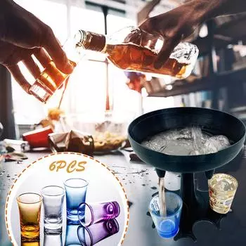 Акриловые бокалы для вина и стаканы для воды без ножек, изготовленные из небьющегося пластика синий