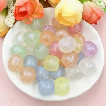 Акриловые браслеты «сделай сам», свободные бусины для изготовления ювелирных изделий 9,7*10,8 мм, 8 цветов, ожерелье, серьги, 100 шт., ювелирные аксессуары, мода белый