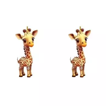 Акриловые брелки для рюкзака с жирафом, брелки с животными, забавный подарок для автомобиля, подвески