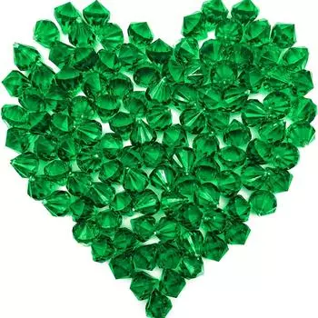 Акриловые бриллианты Наполнитель для вазы с искусственными драгоценными камнями, 110 шт. Пластиковые бриллианты Крупные драгоценные камни Кристаллы Драгоценности с отверстиями Поделки Свадебные украшения с бриллиантами на день рождения темно-зеленого