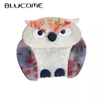 Акриловые броши Blucome на одежде, высококачественные милые броши в форме совы для женщин, новые булавки для девочек, ювелирные изделия на сумках белый