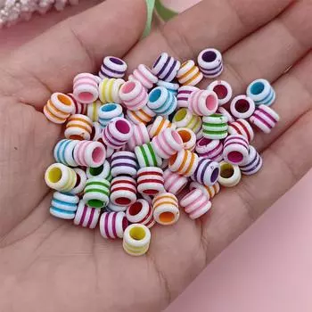 Акриловые бусины 100 шт./пакет Бабочка DIY Материалы для рукоделия Ожерелья Ювелирные изделия Маркировка Тыква DIY Аксессуары для сережек Аксессуары Cylinder-7mm