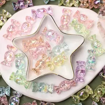 Акриловые бусины 12,5*29,1 мм, конфетные желейные цветные, аксессуары для украшений своими руками, 10 шт., для изготовления браслетов и сережек синий