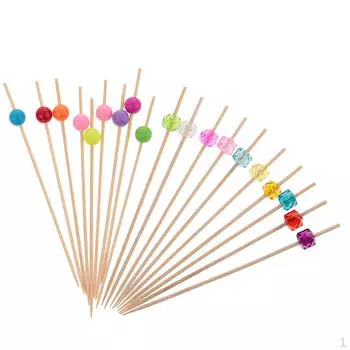 Акриловые бусины, 200 шт., палочки для коктейлей, одноразовые зубочистки для вечеринок