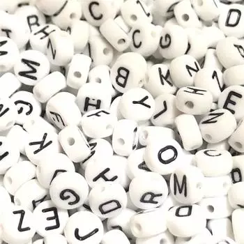 Акриловые бусины алфавит круг начальные английские буквы 7 мм микс цвета приблизительно 300 штук ручная работа смола вложенные части ногтей ручная работа детали