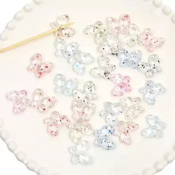 Акриловые бусины бабочка вогнутый стиль сушеные вишни аксессуары для DIY ожерелье браслет серьги изготовление ювелирных изделий разноцветный