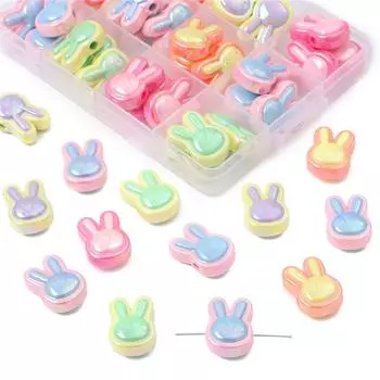 Акриловые бусины двухцветные бусины с разноцветным покрытием для изготовления ювелирных изделий своими руками, ожерелья, браслета, сережек 24x17mm 4pcs оранжевый/жёлтый