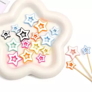 Акриловые бусины, капельное масло, аксессуары, большие подвески в стиле пентаграммы для DIY, ожерелье, браслет, серьги, изготовление ювелирных изделий 25mm 2pcs фуксия