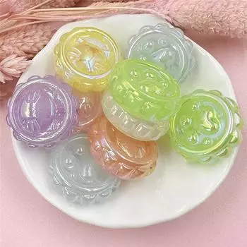 Акриловые бусины «Кошачья лапа» 10 шт. Материалы для самостоятельного изготовления Материалы ручной работы Изготовление браслета и ожерелья Ожерелье Браслет 23,5 мм Аксессуары оранжевый