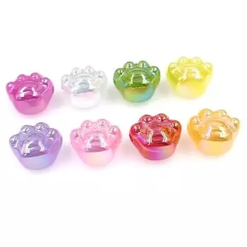 Акриловые бусины, модные креативные подвески, браслет, ожерелье, изготовление кошачьей лапы, 5 шт., материалы ручной работы, УФ-цветное покрытие, DIY ювелирные аксессуары розы красного