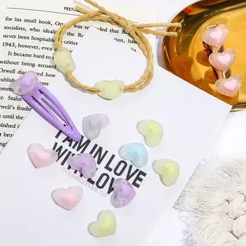 Акриловые бусины с разнесенной глазурью, прозрачные бусины в форме цветка/сердца/звезды для изготовления ювелирных изделий, аксессуары для ожерелья «сделай сам» 16mm серый