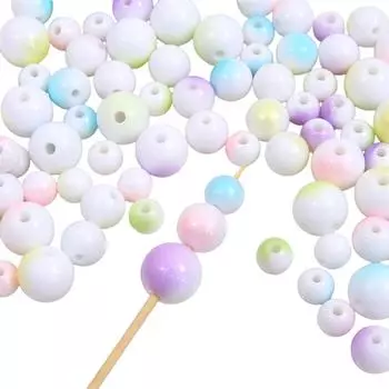 Акриловые бусины, сплошной цвет, аэрозольная краска, двухцветные подвески, бусины для DIY браслета, ожерелья, изготовления ювелирных изделий 12mm зелёный