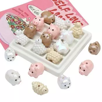 Акриловые бусины УФ-животные Подвески Бусины для DIY Браслет Ожерелье Изготовление ювелирных изделий 29x17mm белый