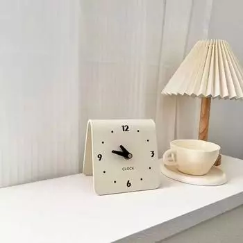 Акриловые часы на прикроватной тумбочке, бесшумные настольные часы, украшения для дома, настольные часы для студентов S чёрный