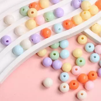 Акриловые цветные круглые бусины диаметром 6–16 мм, материалы ручной работы, сделай сам, для производства ювелирных изделий 8mm