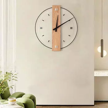 Акриловые деревянные настенные часы, украшение, декоративное беззвучное украшение для спальни, подарок на новоселье Diameter 40cm