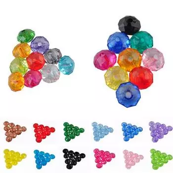 Акриловые DIY для изготовления ювелирных изделий, ожерелье, браслет, 50/100 шт., 6 8 мм, подвеска, свободные бусины, алмазные бусины, бусины 6mm 100Pcs