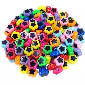 Акриловые DIY ювелирные аксессуары для браслета, ожерелья, серег, изготовление бусин в виде цветка бабочки, цветные блоки, креативные подвески в виде цветка сливы, 30 шт. Plum Flower жёлтый