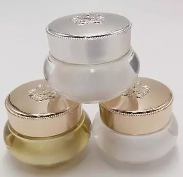 Акриловые флаконы для крема для лица: Размеры 5г-40г, дизайн «Жемчуг и корона» 10g