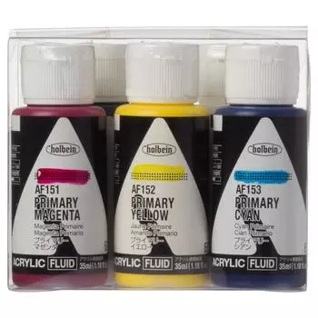Акриловые краски Holbein AF192 35 мл, 5 основных цветов, набор 15192 [Жидкость]