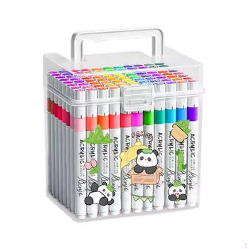 Акриловые краски маркеры ручки цветной рисунок с коробкой для хранения на холсте 80 colors