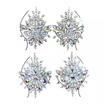 Акриловые красочные наклейки для груди, сексуальные самоклеящиеся наклейки для груди