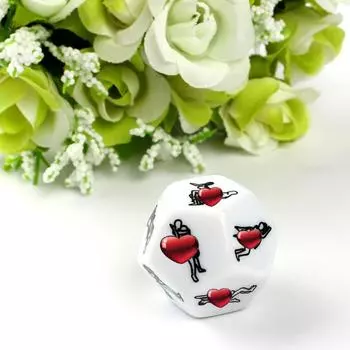 Акриловые кубики для парных поз 12 граней для взрослых игральные кости интересные секс-игры пара white