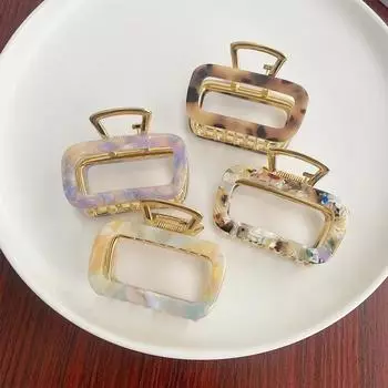 Акриловые квадратные когти для волос, красочные элегантные заколки для волос, заколки маленького размера, заколки-крабы, головные уборы для женщин и девочек, аксессуары для волос