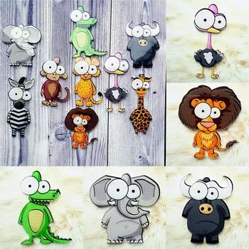 Акриловые магниты на холодильник, популярные наклейки для белой доски, милые украшения для дома, мультяшные животные, детские подарочные аксессуары 1