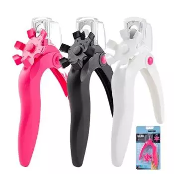 Акриловые машинки для стрижки ногтей, регулируемый резак из нержавеющей стали, триммер для дизайна ногтей, инструмент для салона красоты, маникюрный проект розовый